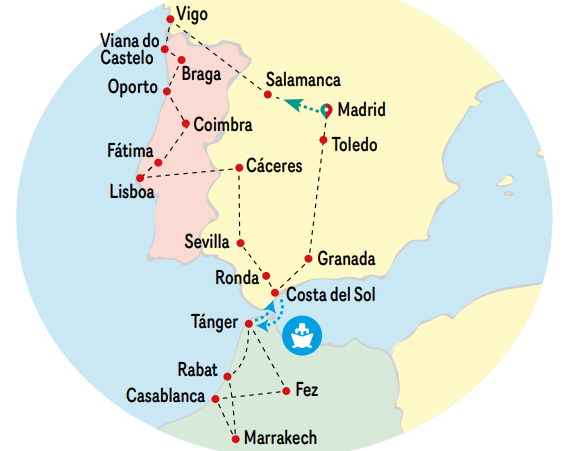 Mapa del viaje